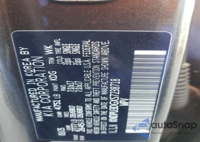 KNDPU3DGXS7238718: 73666575