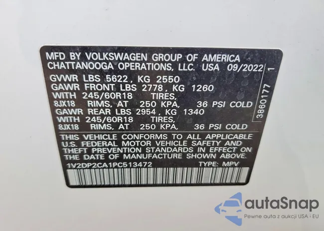 1V2DP2CA1PC513472: 96007885