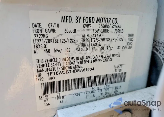 1FT8W3BT4BEA81634: 99884005