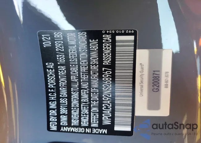 WP0AC2A92NS268967: 73942425