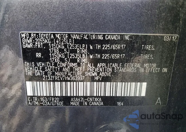 2T3ZFREV7HW363997: 73825835