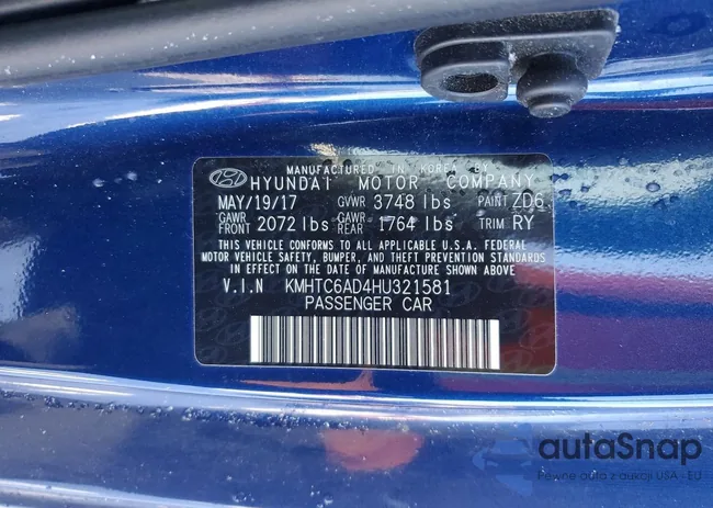 KMHTC6AD4HU321581: 73465685