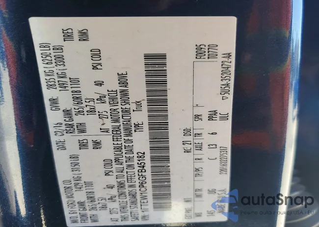 1FTEW1CP6GFB45182: 99713095