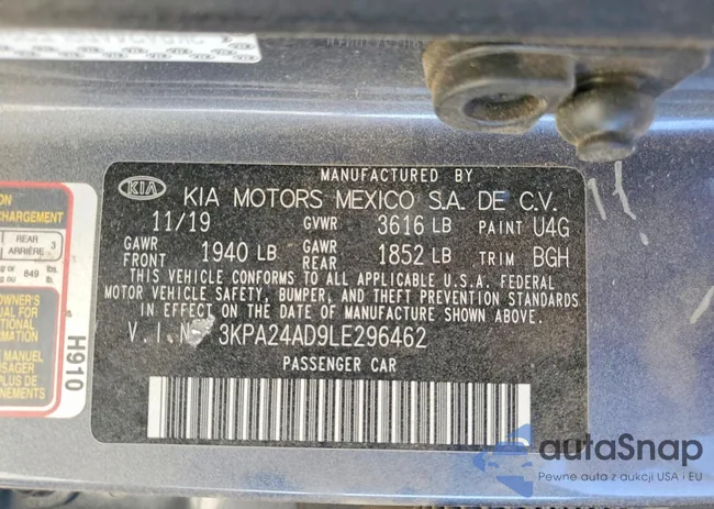 3KPA24AD9LE296462: 73877785