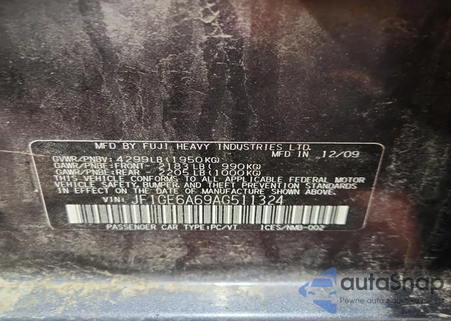 JF1GE6A69AG511324: 99620505