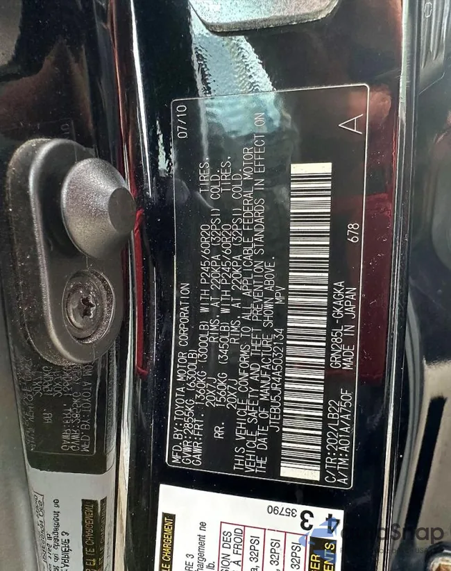 JTEBU5JR4A5032134: 74447385