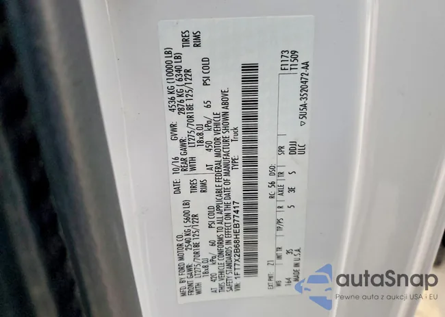 1FT7X2B68HEB77417: 74121805