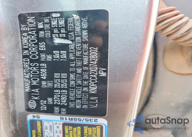 KNDPCCA2XD7428002: 99809455