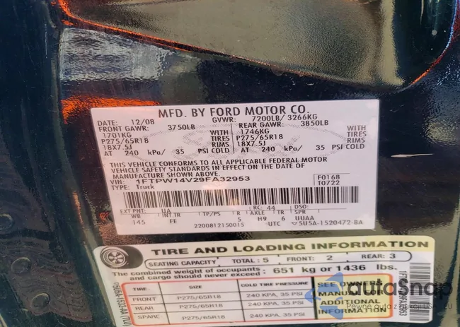 1FTPW14V29FA32953: 97816265