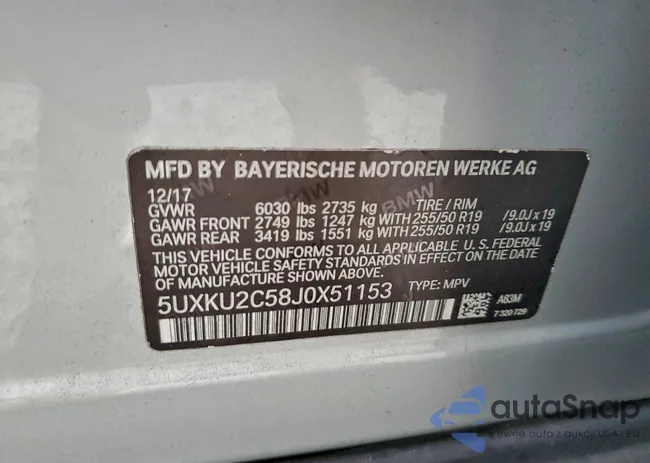 5UXKU2C58J0X51153: 99303805