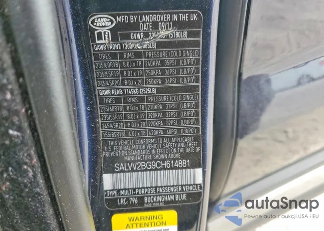 SALVV2BG9CH614881: 72238015