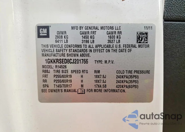 1GKKRSED8CJ201766: 72433195