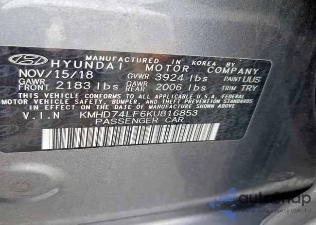 KMHD74LF6KU816853: 98656025