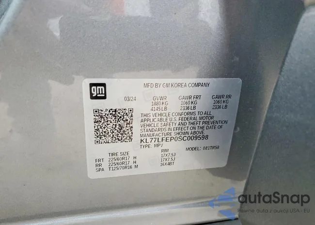 KL77LFEP0SC009598: 73666205