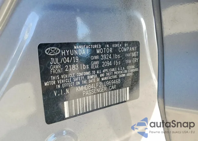 KMHD84LF2LU969468: 99660605