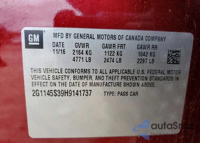 2G1145S39H9141737: 75054945