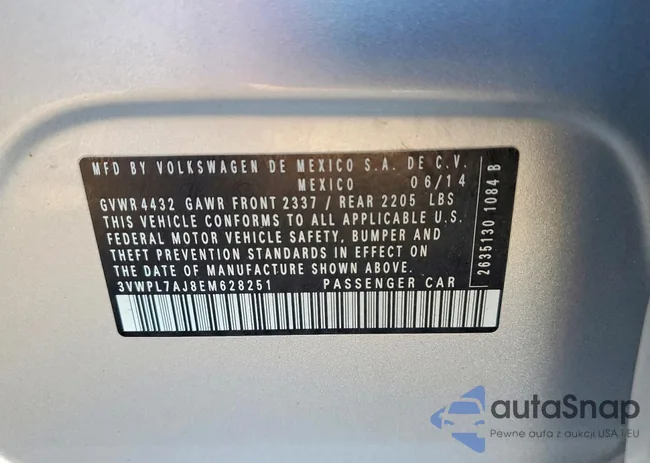 3VWPL7AJ8EM628251: 73499105