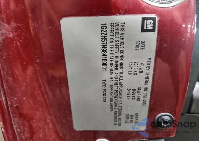 1G2ZH57N984109001: 99627095