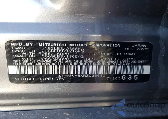 JA4J3VA8XRZ036682: 75370835