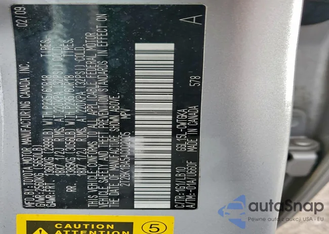 2T2BK1BA5AC002005: 98256145