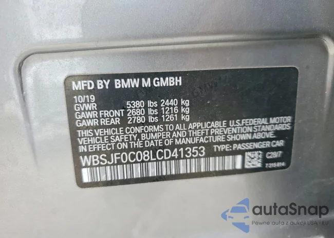 WBSJF0C08LCD41353: 99876165