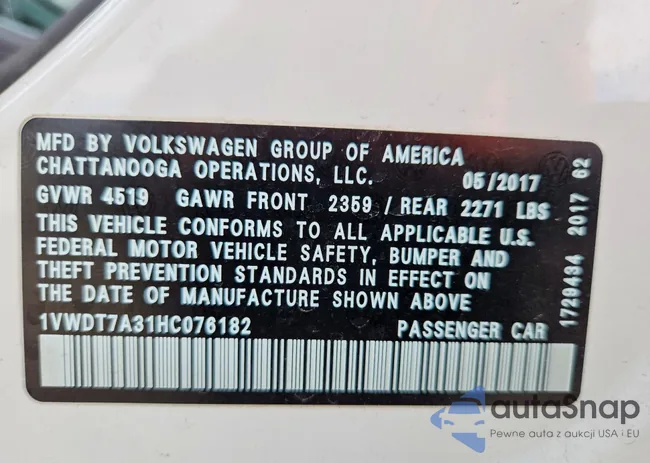 1VWDT7A31HC076182: 73488285