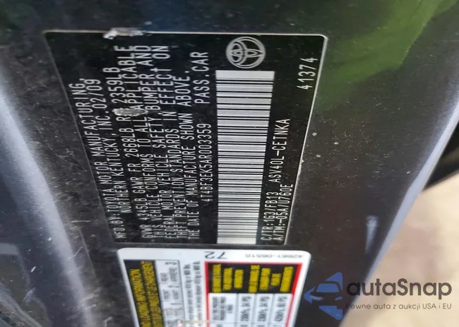 4T4BF3EK5AR003359: 99634615