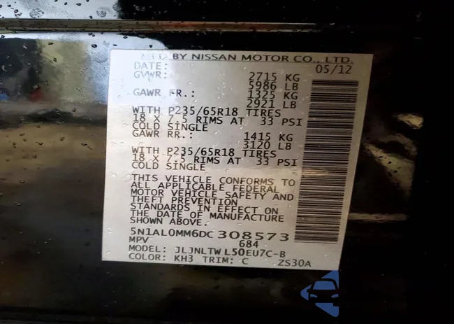 5N1AL0MM6DC308573: 74419795