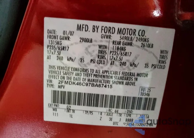 2FMDK46C97BA67415: 73841975