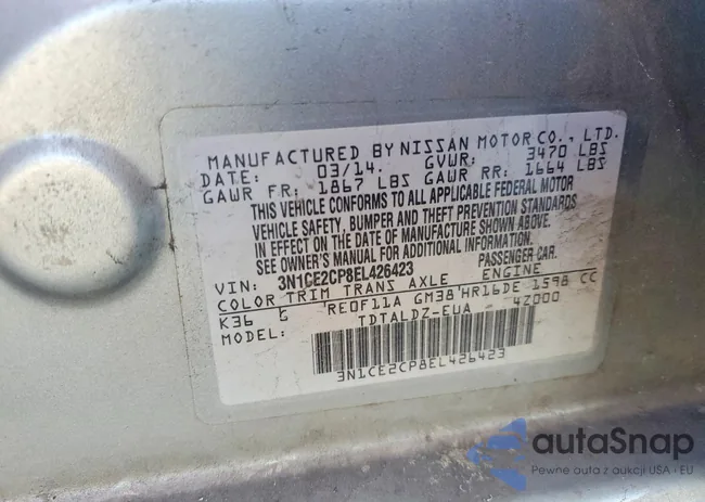 3N1CE2CP8EL426423: 99237325