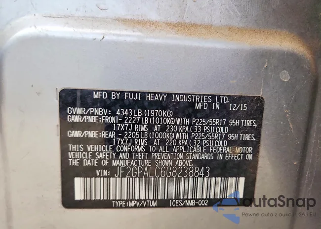 JF2GPALC6G8238843: 74468765