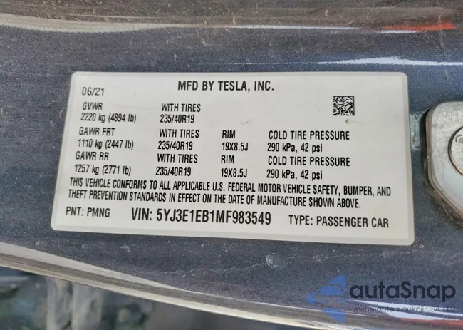 5YJ3E1EB1MF983549: 73068525