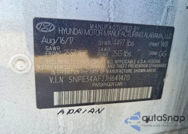 5NPE34AF2JH641470: 99085085