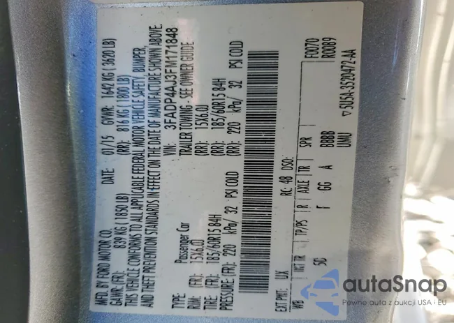 3FADP4AJ3FM171848: 72243845