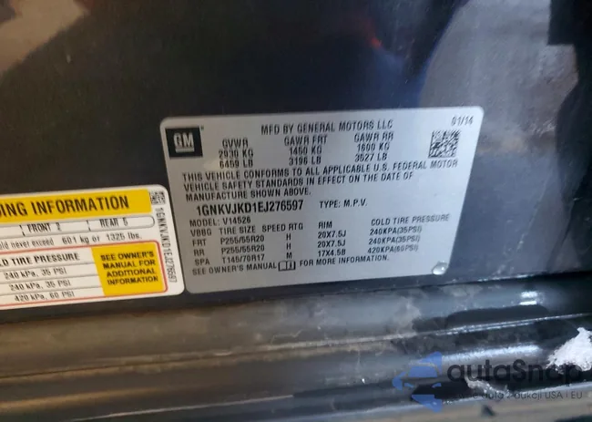 1GNKVJKD1EJ276597: 74700425