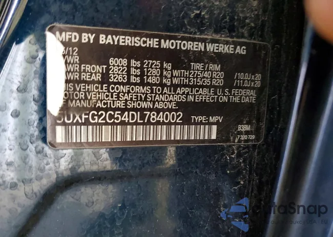 5UXFG2C54DL784002: 72663675