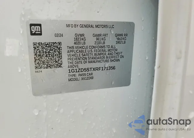 1G1ZD5STXRF171356: 75008025