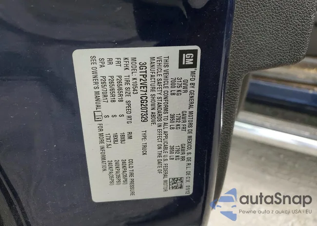 3GTP2VE71CG207329: 98753905