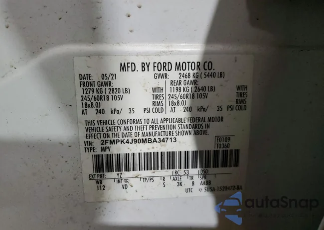 2FMPK4J90MBA34713: 74071525