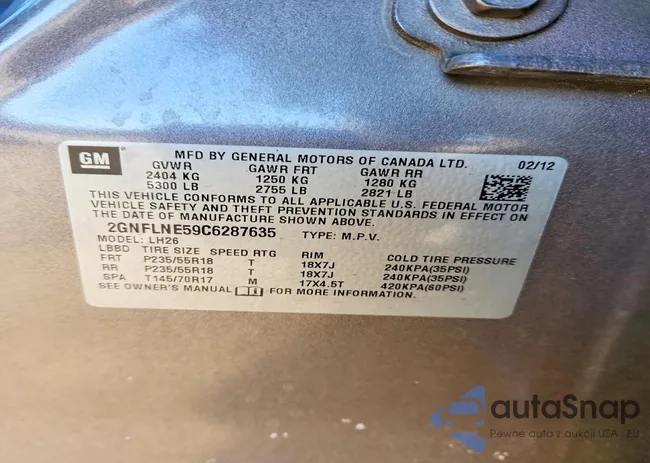 2GNFLNE59C6287635: 74594815