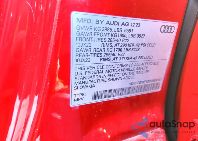 WA1CWBF13RD006107: 74986875