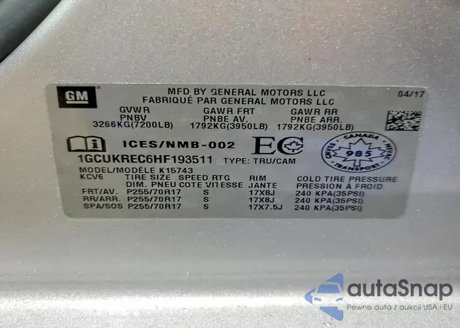 1GCUKREC6HF193511: 73789665