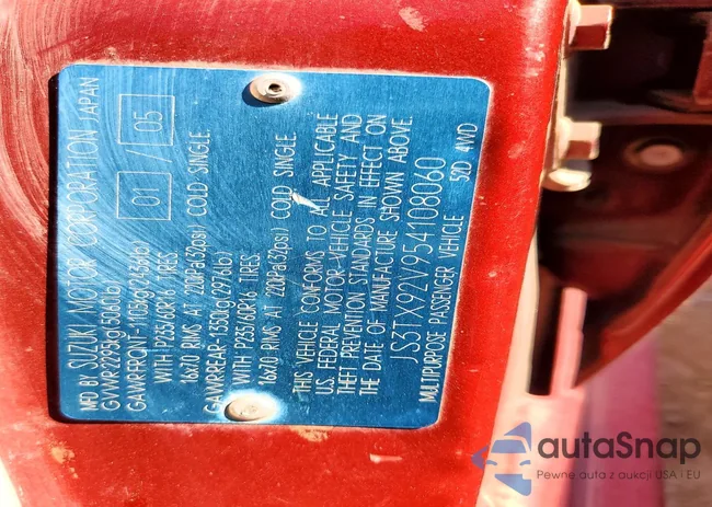 JS3TX92V954108060: 74646685