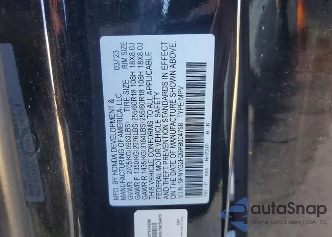 5FNYG2H26PB004758: 74913885