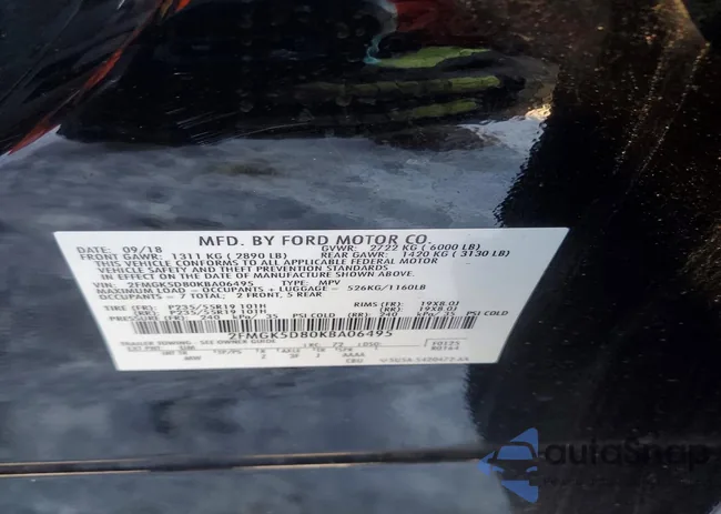 2FMGK5D80KBA06495: 96702385