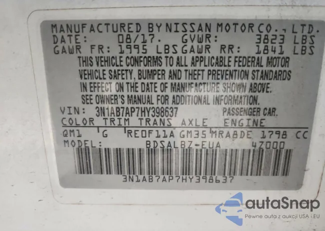 3N1AB7AP7HY398637: 98670965