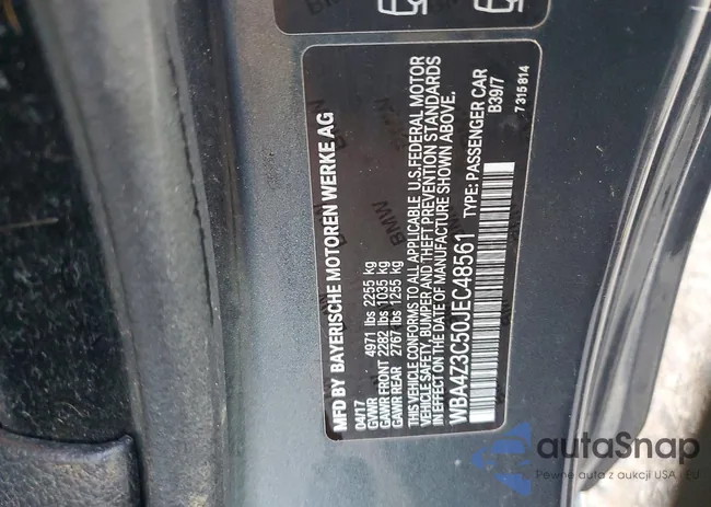 WBA4Z3C50JEC48561: 98191345