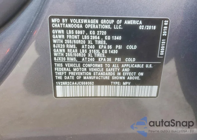 1V2NR2CA4JC559352: 72606495