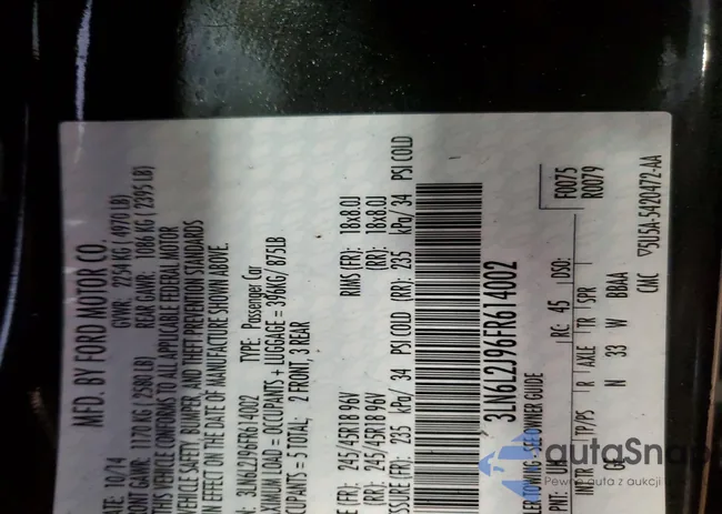 3LN6L2J96FR614002: 99139855