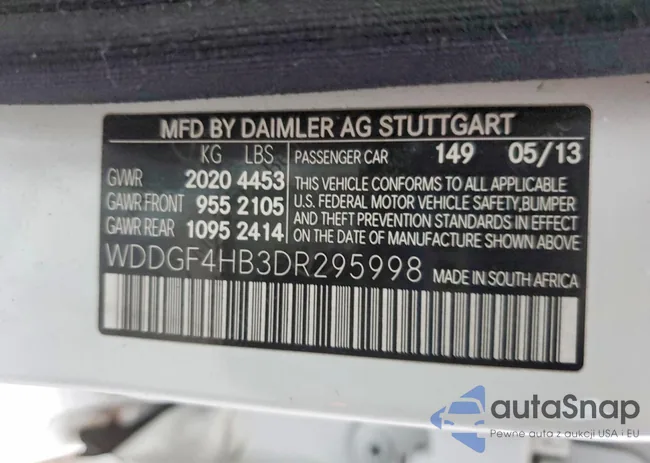 WDDGF4HB3DR295998: 99347675